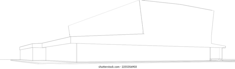 3D illustration of industrial project
