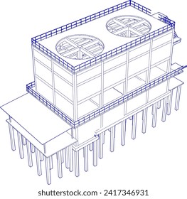 Ilustración 3D del proyecto industrial