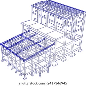 3D-Illustration des Industrieprojekts