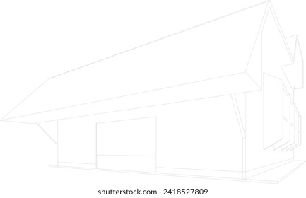 3D illustration of industrial project