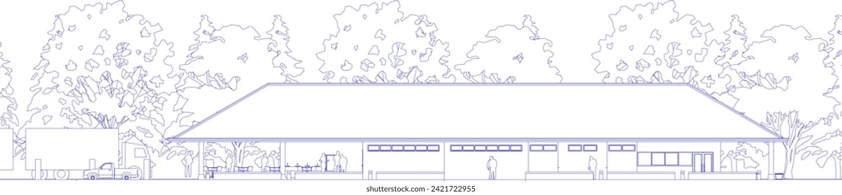 3D illustration of industrial project