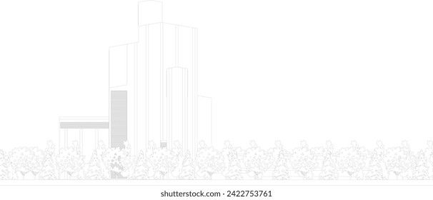 3D illustration of industrial project