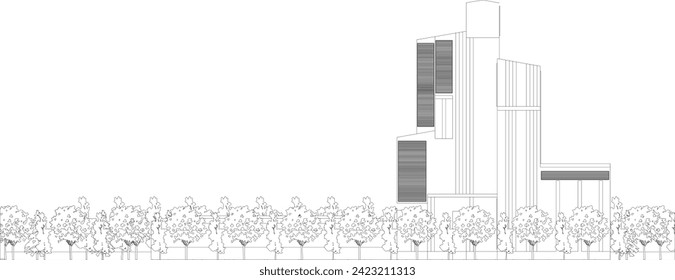 3D illustration of industrial project