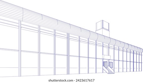 3D-Illustration des Industrieprojekts