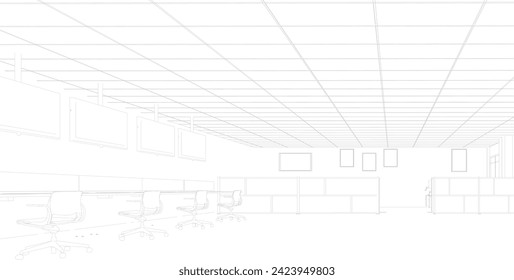 3D illustration of industrial project