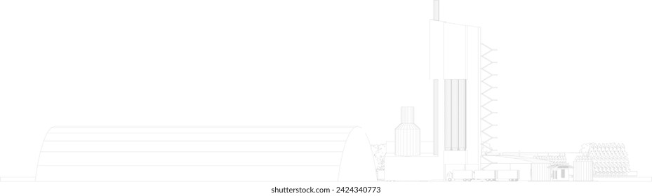 3D-Illustration des Industrieprojekts