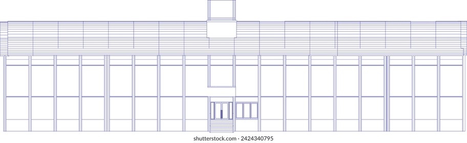 3D illustration of industrial project