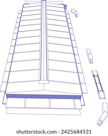 3D-Illustration des Industrieprojekts