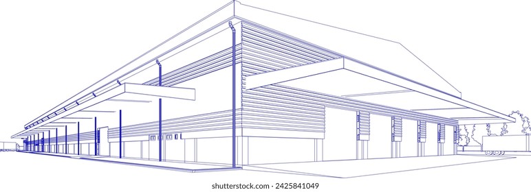 Ilustración 3D del proyecto industrial