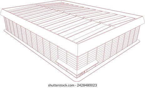 3D illustration of industrial project