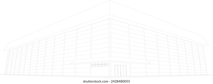 3D illustration of industrial project