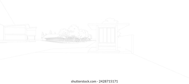 3D illustration of industrial project
