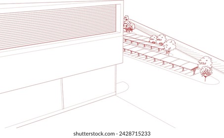 3D illustration of industrial project