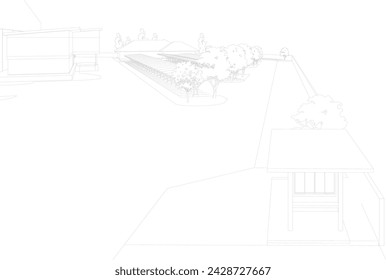 3D illustration of industrial project