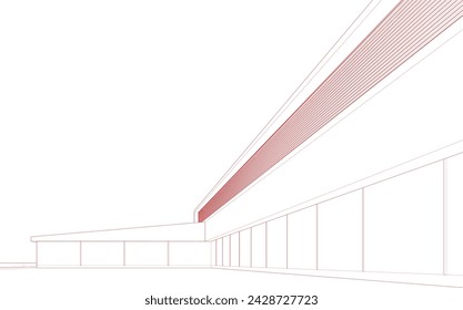 3D illustration of industrial project