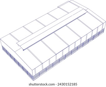 3D illustration of industrial project