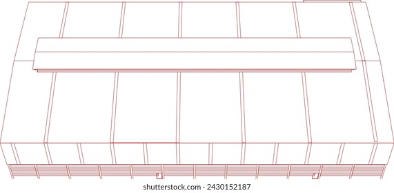 3D illustration of industrial project