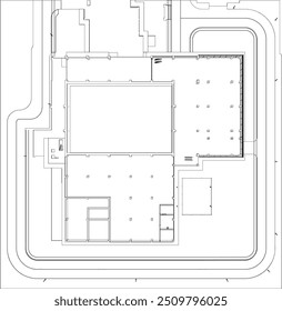 Ilustração 3D de projeto industrial