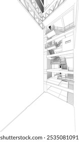 3D illustration of industrial project
