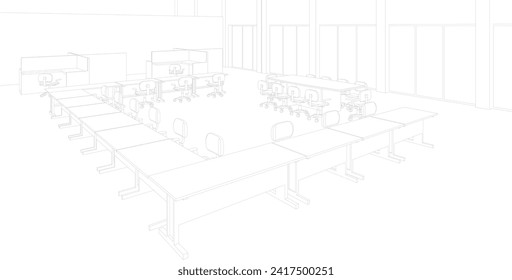 3D illustration of interior project 
