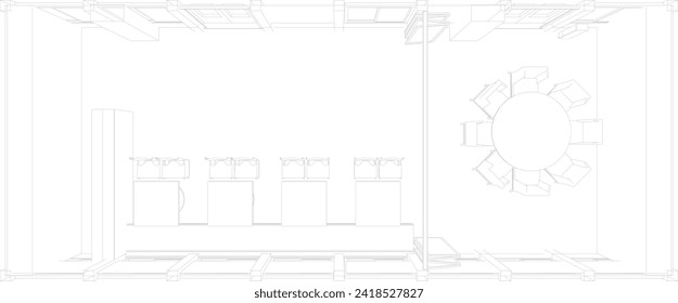 Ilustración 3D del proyecto interior 