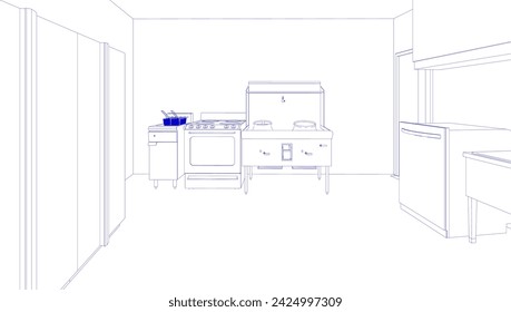 3D illustration of interior project