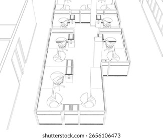 3D illustration of interior project 