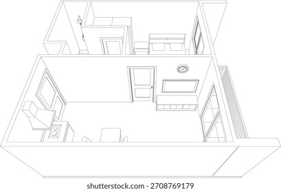 Ilustración 3D del proyecto interior 