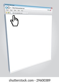 3d Illustration of internet window