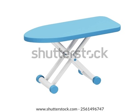3d illustration of ironing board. Ironing board 3d render illustration