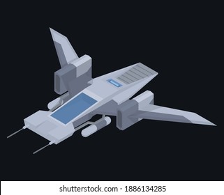 Ilustración 3D espacial isométrica aislada