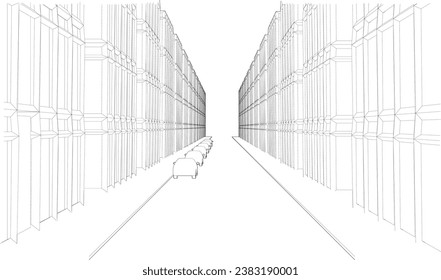 3D illustration of landscape project