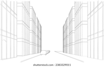3D illustration of landscape project