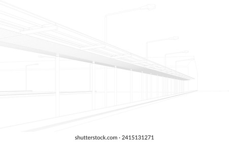 3D illustration of landscape project