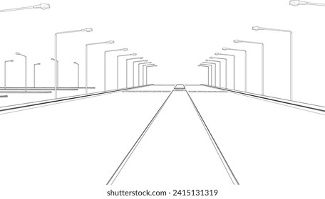 3D-Illustration des Landschaftsprojekts