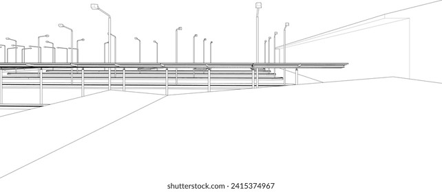 3D-Illustration des Landschaftsprojekts