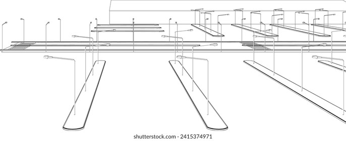 3D illustration of landscape project