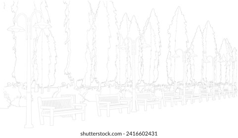 3D illustration of landscape project