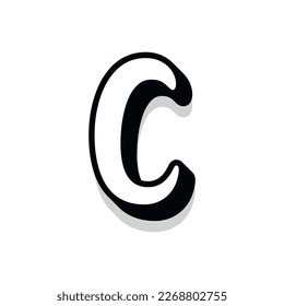 3d illustration of letter c