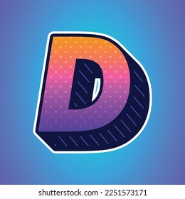 3d illustration of letter d
