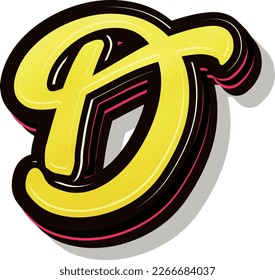 3d illustration of letter d