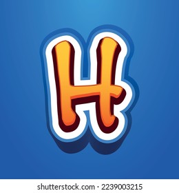 3d illustration of letter h