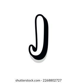 3d illustration of letter j