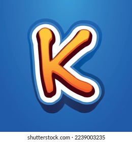 3d illustration of letter k