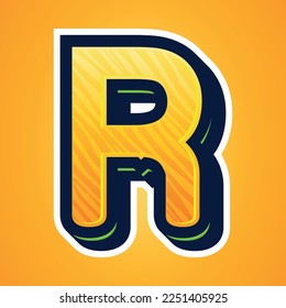 3d illustration of letter r