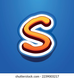3d illustration of letter s