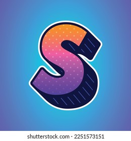 3d illustration of letter s
