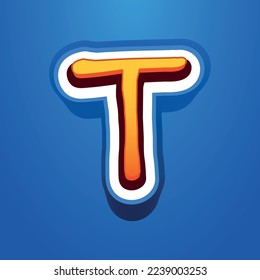 3d illustration of letter t