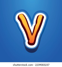 3D-Abbildung des Buchstabens v