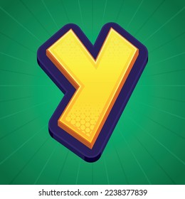 3d illustration of letter y